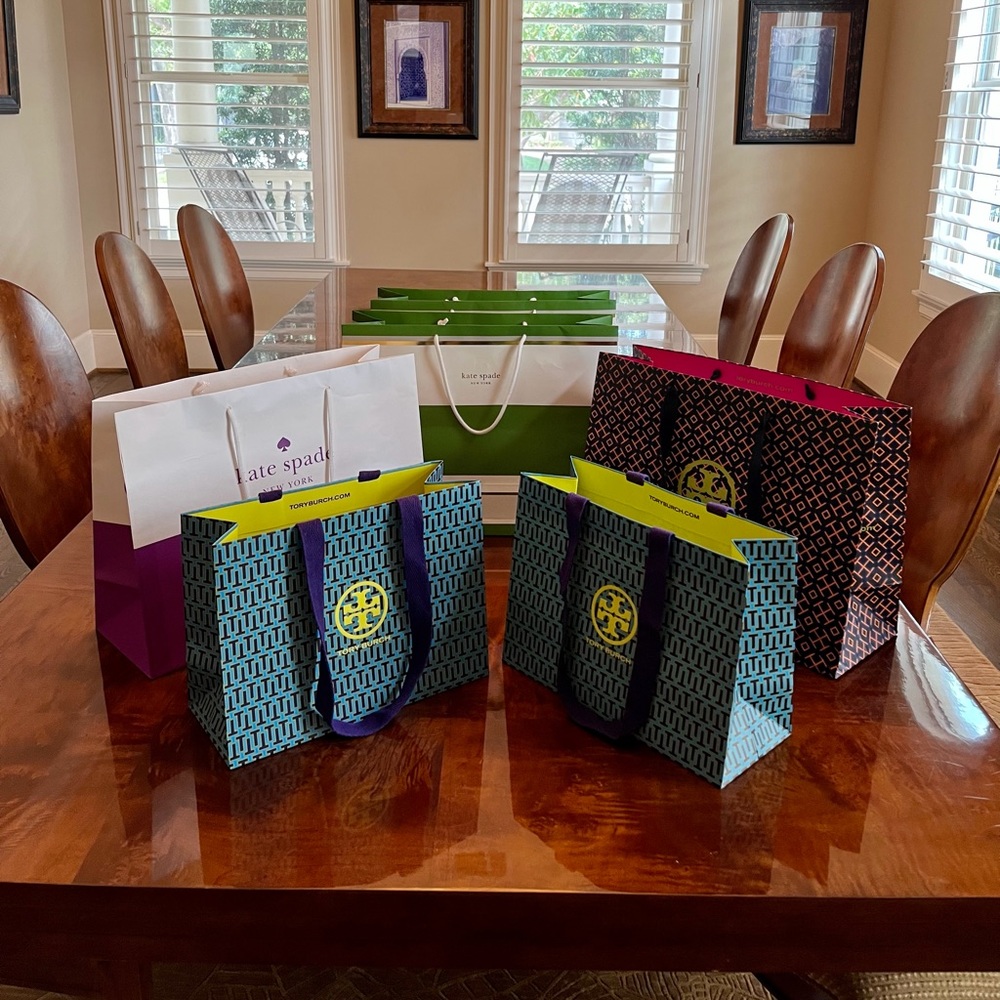 Tory Burch & Kate Spade shopping bags bags (4 large, 2 small)